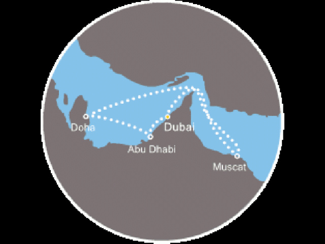 Costa Diadema - Egyesült Arab Emirátusok, Omán Szultánság