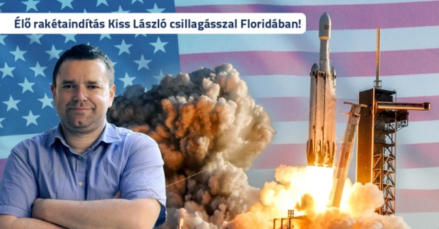 Élő rakétaindítás Kiss László csillagásszal a nyári szünetben, Floridában