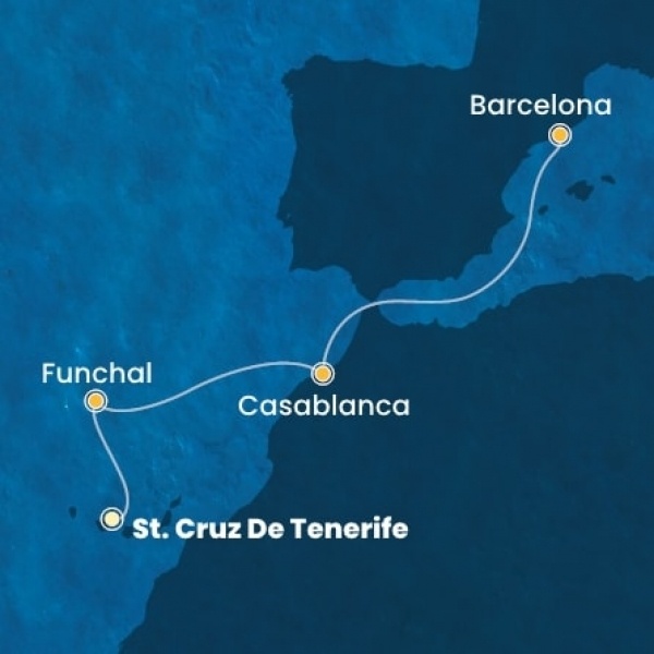 Costa Fortuna - Kanári-szigetek, Madeira, Marokkó, Spanyolország