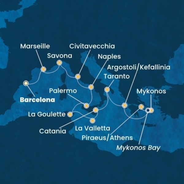 Costa Fascinosa - Spanyolország, Franciaország, Olaszország, Málta, Görögország