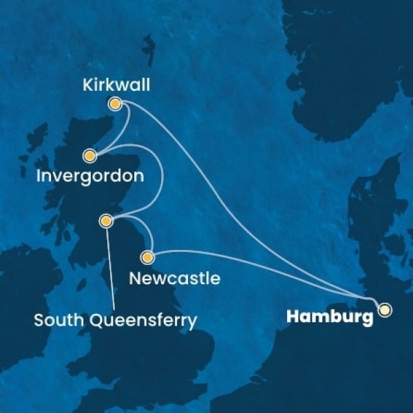 Costa Favolosa - Németország, Nagy-Britannia, Skócia