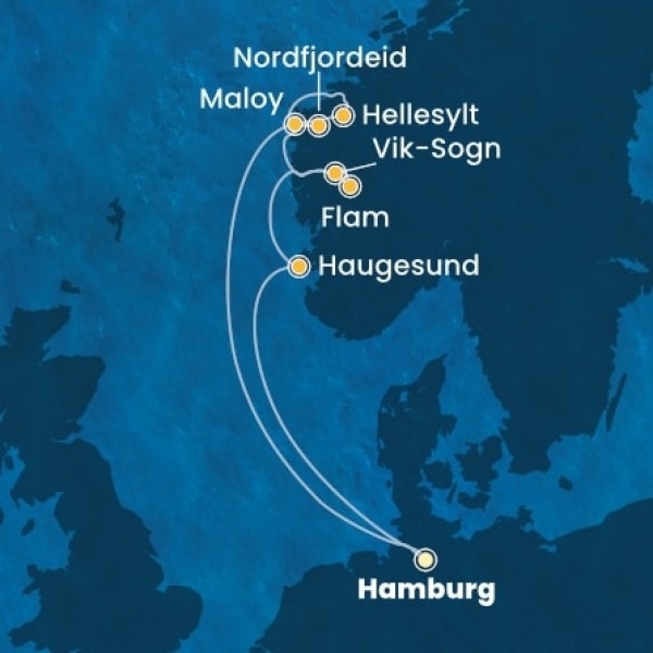 Costa Favolosa - Németország, Norvégia