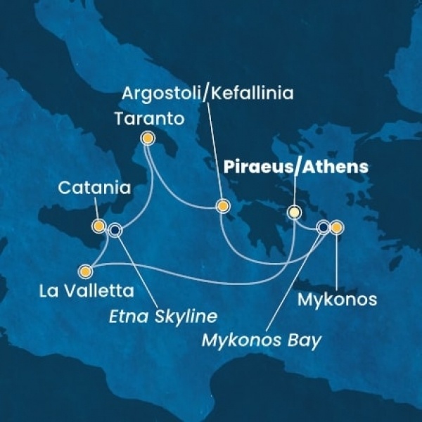 Costa Fascinosa - Görögország, Málta, Olaszország