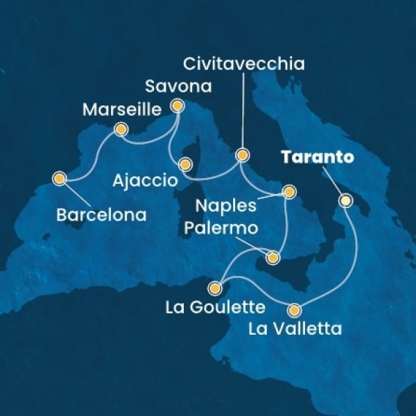 Costa Fascinosa - Málta, Olaszország, Corsica (France), Franciaország, Spanyolország