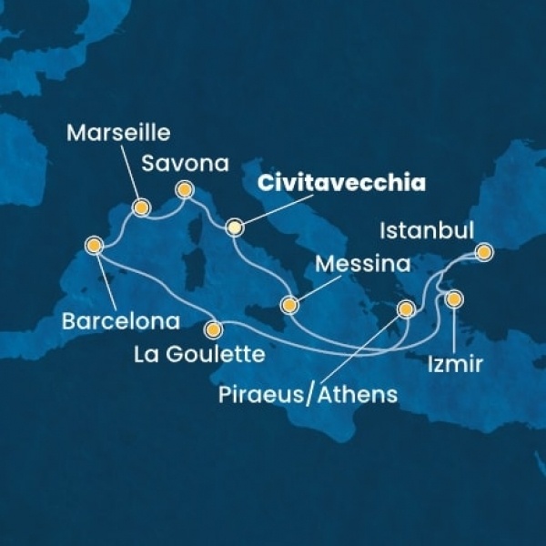 Costa Fortuna - Olaszország, Törökország, Görögország, Spanyolország, Franciaország