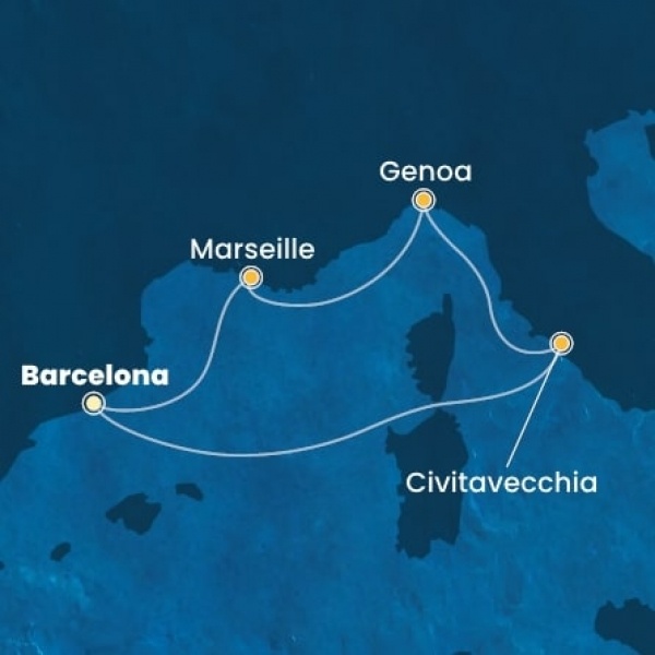 Costa Toscana - Spanyolország, Olaszország, Franciaország