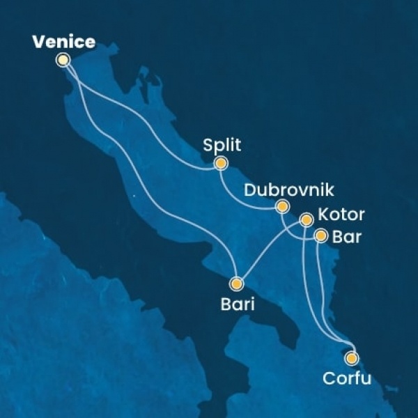 Costa Deliziosa - Olaszország, Montenegro, Görögország, Horvátország