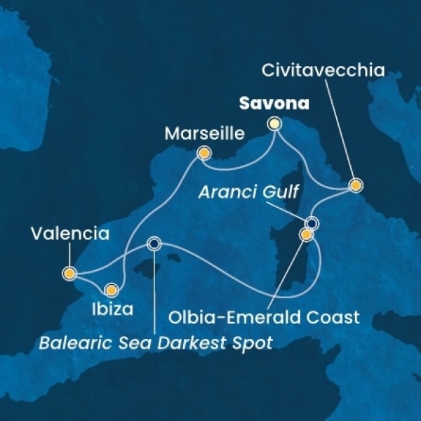 Costa Pacifica - Olaszország, Franciaország, Baleár-szigetek, Spanyolország