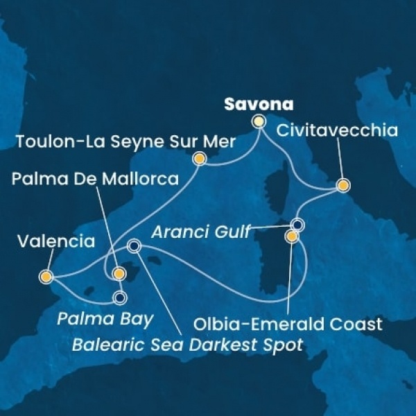 Costa Pacifica - Olaszország, Franciaország, Baleár-szigetek, Spanyolország