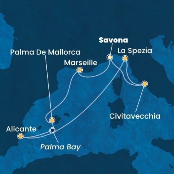 Costa Pacifica - Olaszország, Franciaország, Baleár-szigetek, Spanyolország