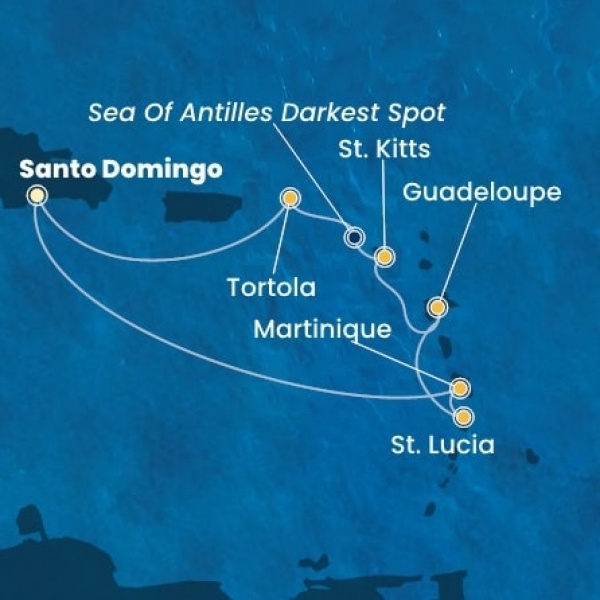 Costa Fascinosa - Holland Antillák (ABC-szigetek), Virgin szigetek