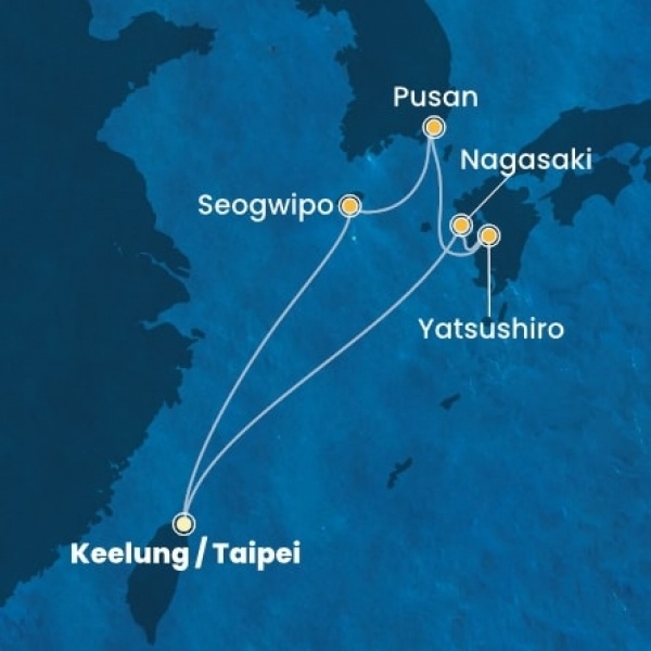 Costa Serena - Taiwan, South Korea, Japán