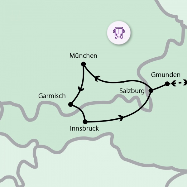 Az Alpok aranyútja - Salzburg, München, Innsbruck