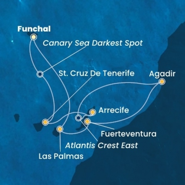 Costa Fortuna - Madeira, Kanári-szigetek, Marokkó, Spanyolország