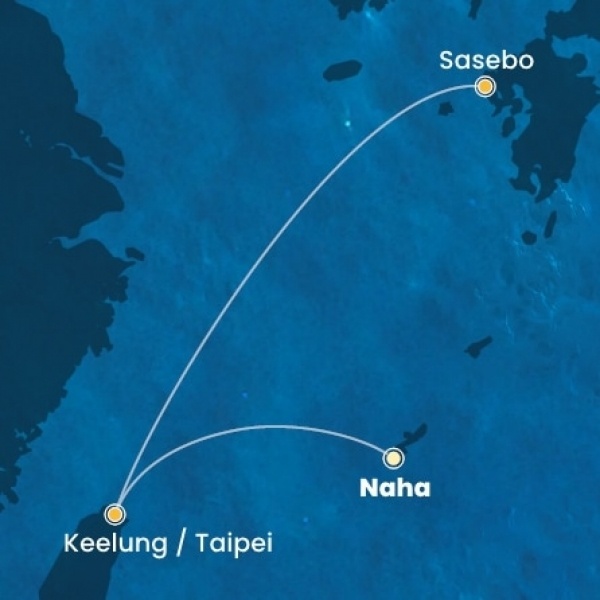 Costa Serena - Japán, Taiwan