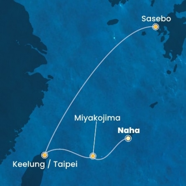 Costa Serena - Japán, Taiwan