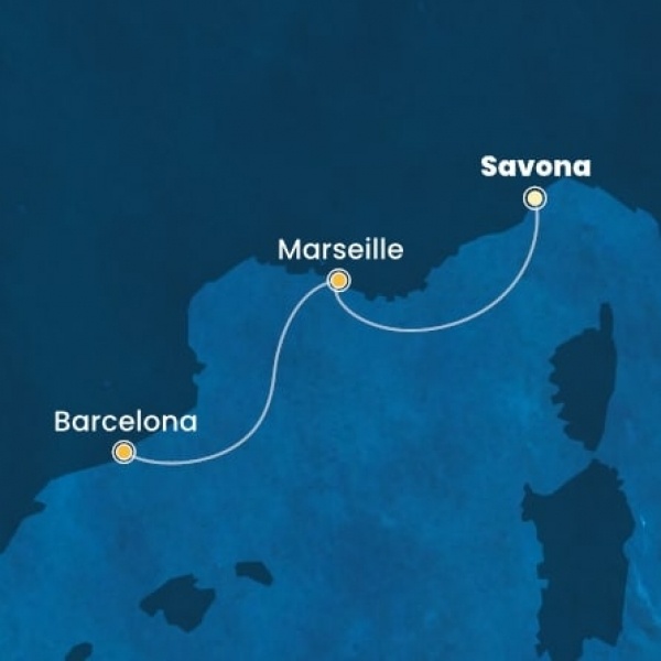 Costa Fortuna - Olaszország, Franciaország, Spanyolország