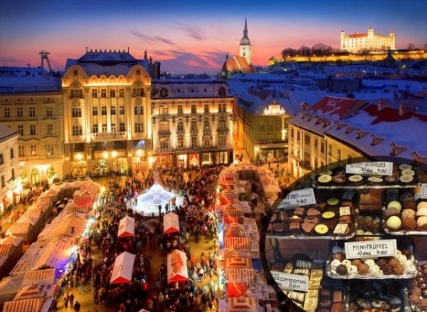 Osztrák városok: Salzburg-Steyer-Melk, karácsonyi díszben