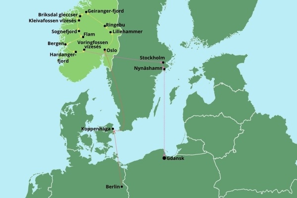 Skandinávia - Koppenhágától a norvég fjordokig