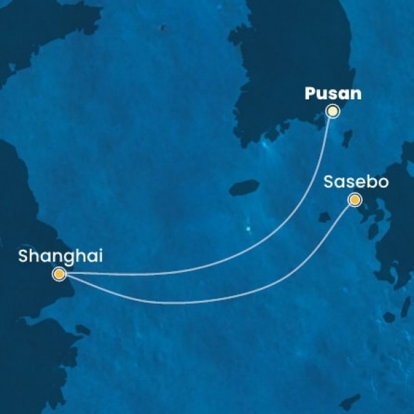 Costa Serena - South Korea, Kína