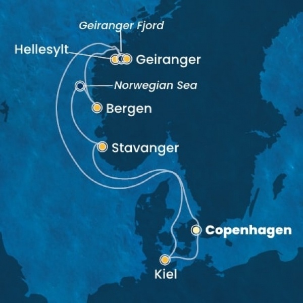 Costa Diadema - Dánia, Norvégia, Németország
