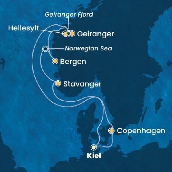 Costa Diadema - Németország, Dánia, Norvégia