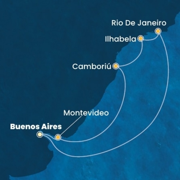 Costa Favolosa - Argentína, Uruguay, Brazília