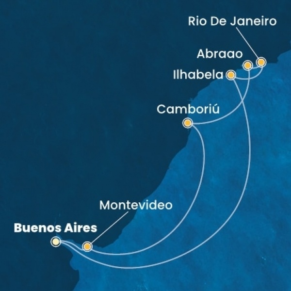 Costa Favolosa - Argentína, Uruguay, Brazília