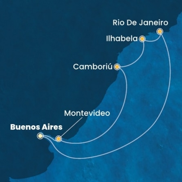 Costa Favolosa - Argentína, Uruguay, Brazília