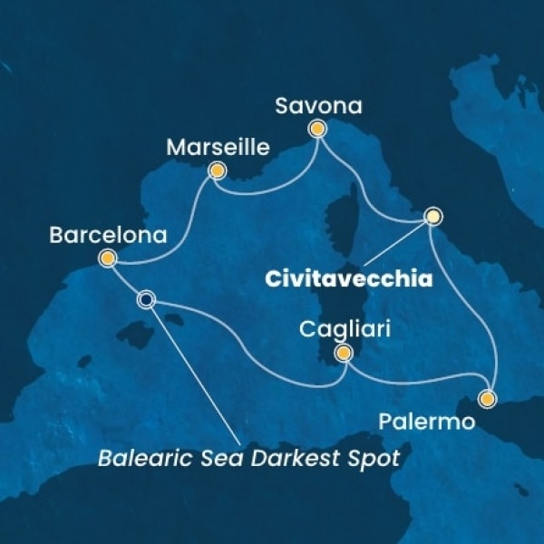 Costa Pacifica - Olaszország, Franciaország, Spanyolország