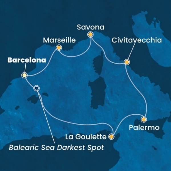 Costa Pacifica - Spanyolország, Tunézia, Olaszország, Franciaország