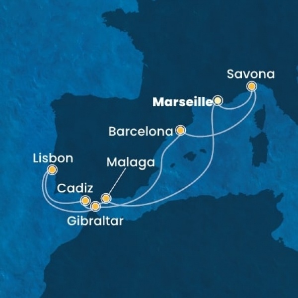 Costa Fascinosa - Franciaország, Olaszország, Spanyolország, Gibraltár, Portugália