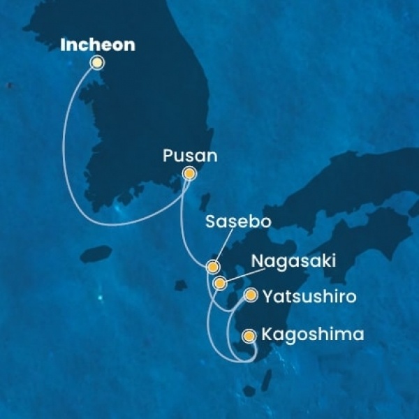 Costa Serena - South Korea, Japán