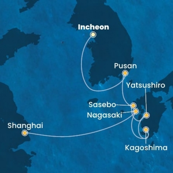 Costa Serena - South Korea, Japán, Kína