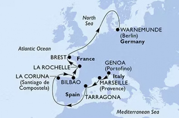 NYUGAT-EURÓPA PEREMÉN - MSC Magnifica csoportos hajóút magyar idegenvezetővel