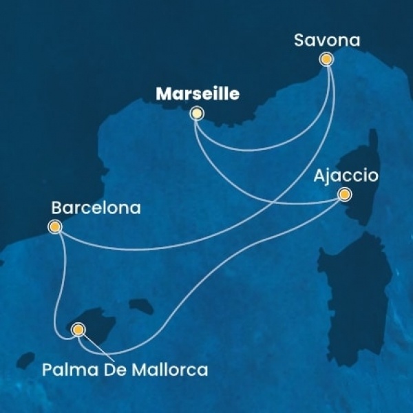 Costa Favolosa - Franciaország, Olaszország, Spanyolország, Baleár-szigetek, Corsica (France)