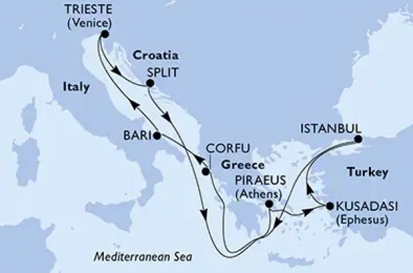Csoportos hajóút: Kelet-Mediterrán kincsek nyomában Pünkösdkor