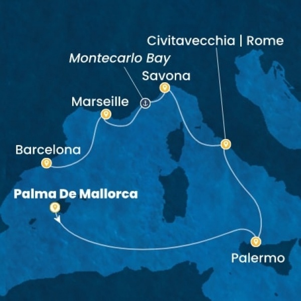 Costa Toscana - Baleár-szigetek, Olaszország, Franciaország, Spanyolország