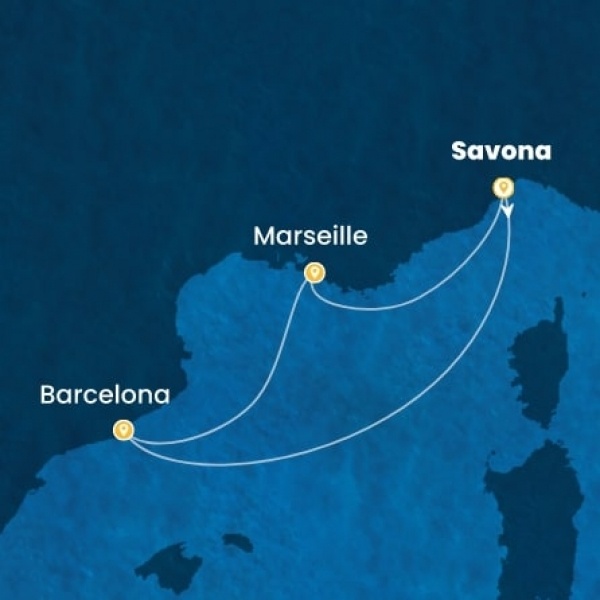 Costa Favolosa - Olaszország, Spanyolország, Franciaország