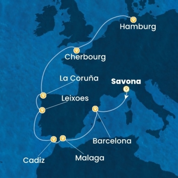 Costa Favolosa - Olaszország, Spanyolország, Portugália, Franciaország, Németország