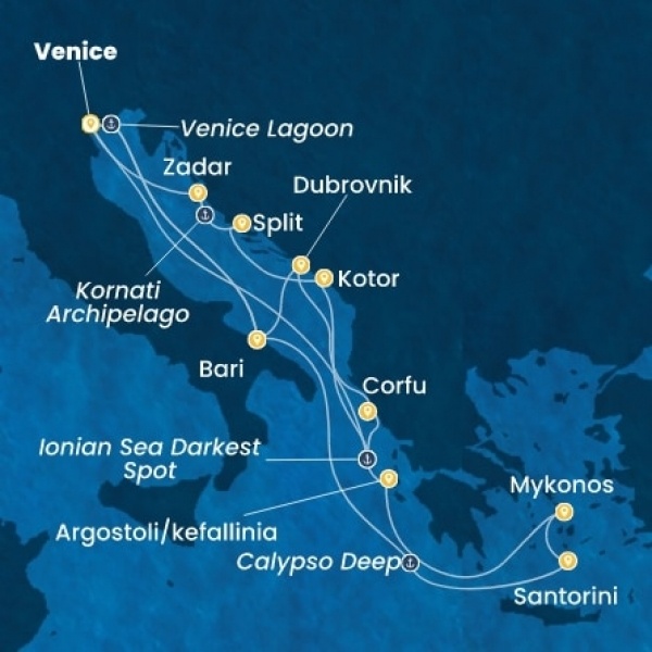 Costa Deliziosa - Olaszország, Görögország, Horvátország, Montenegro