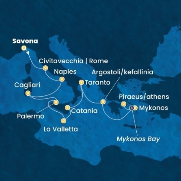 Costa Serena - Olaszország, Málta, Görögország