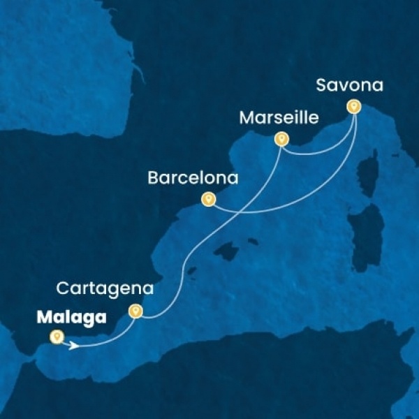 Costa Diadema - Spanyolország, Franciaország, Olaszország