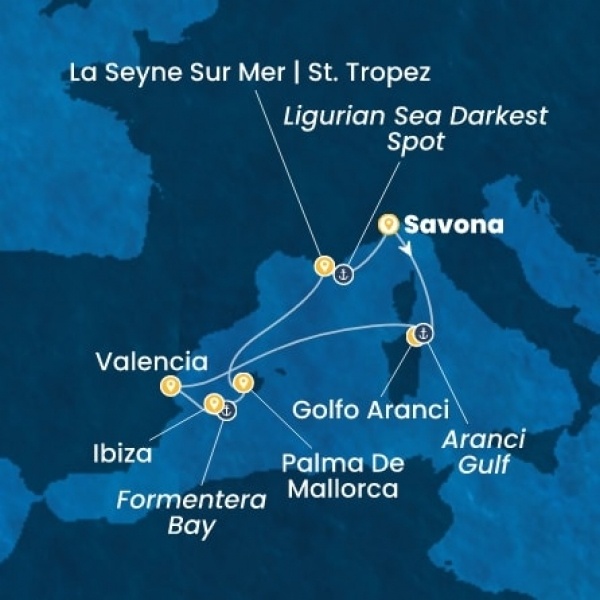 Costa Fascinosa - Olaszország, Spanyolország, Baleár-szigetek, Franciaország