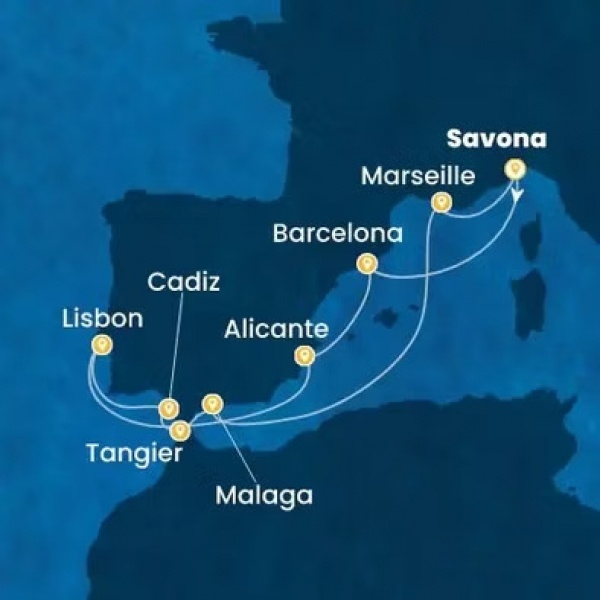 ATLANTI KERINGŐ - Costa Diadema csoportos hajóút magyar idegenvezetővel