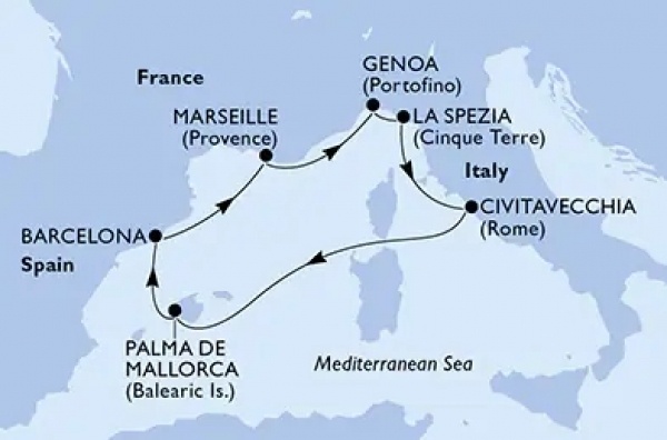 Csoportos hajóút: Mediterrán életérzés